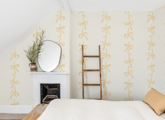 Hovia RP5634YE07W Ribbon Yellow - mural w kokardki