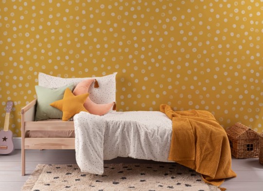 Hovia GE5076YE03W Spot Yellow - mural w kropki
