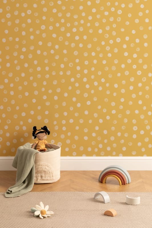 Hovia GE5076YE03W Spot Yellow - mural w kropki