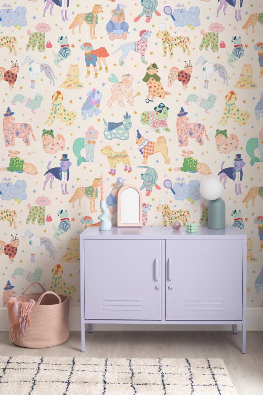 Hovia AN5333MU07W Pawty Multi - mural w psy