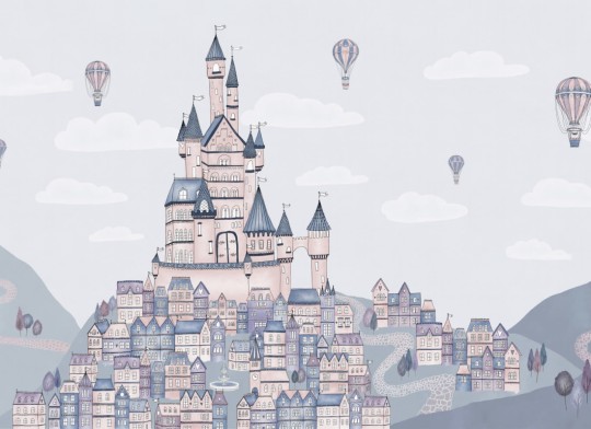 Hovia CH0074PU04W D’usse - mural dla dzieci w zamek księżniczki