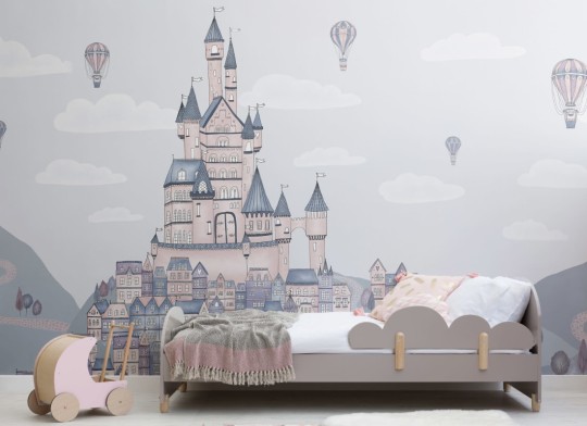 Hovia CH0074PU04W D’usse - mural dla dzieci w zamek księżniczki