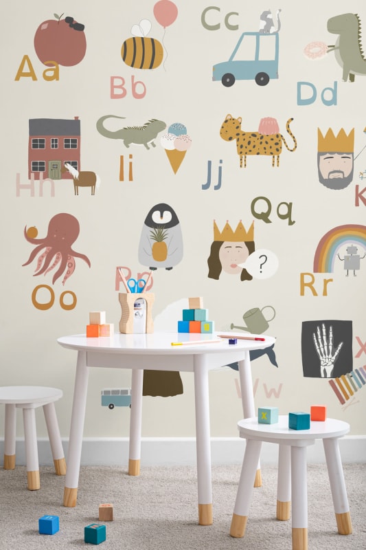 Hovia CH0094MU04W Alphabetical - mural dla dzieci w ilustracje i alfabet