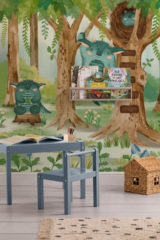 Hovia CH0104MU07W Fuzzlehogs - mural dla dzieci w bajkowe postacie i las