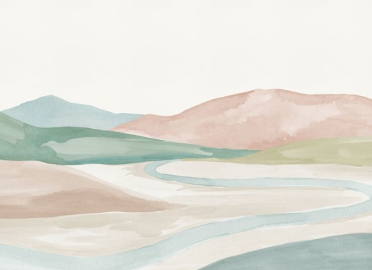 Hovia LA0345PA07W Valley Pastel - mural w krajobraz naturalny