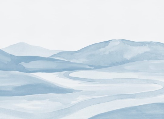 Hovia LA0346BU07W Valley Blue - mural w krajobraz naturalny