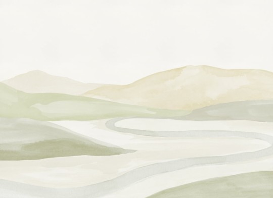 Hovia LA0349GR07W Valley Green - mural w krajobraz naturalny