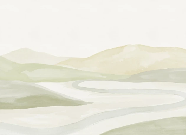 Hovia LA0349GR07W Valley Green - mural w krajobraz naturalny