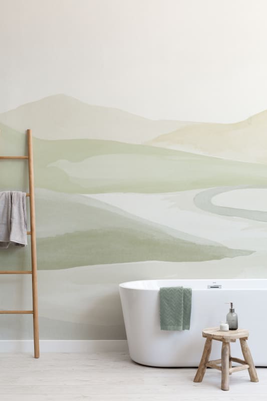 Hovia LA0349GR07W Valley Green - mural w krajobraz naturalny