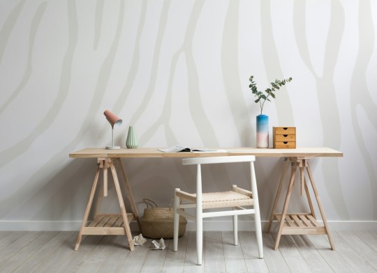 Hovia AN0005GE03W Untamed Off White - mural w print zebry