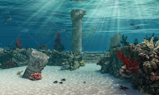 Wallpepper LP-06 A 2025 Atlantidea - mural w podwodny pejzaż