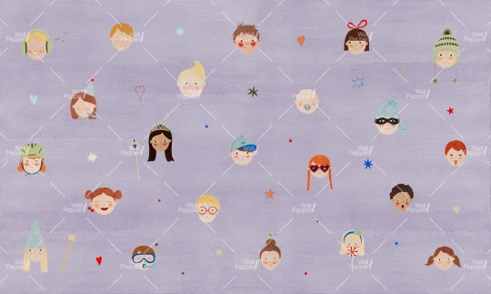 Wallpepper AC-07 A 2025 Che facce! - mural w dziecięce twarze