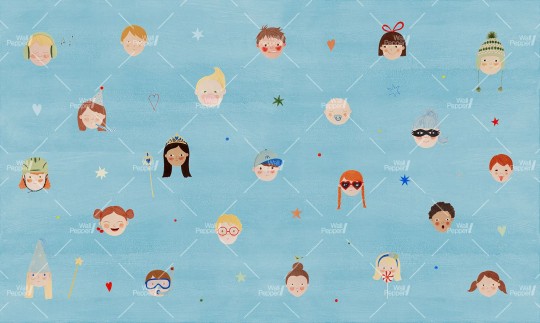 Wallpepper AC-07 B 2025 Che facce! - mural w dziecięce twarze