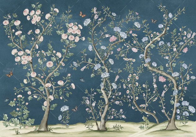 Wallpepper MP-01 B 2025 Floraison - mural w kwitnące drzewa