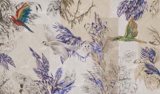 Wallpepper GA-06 A 2025 Junglage - mural w ptaki