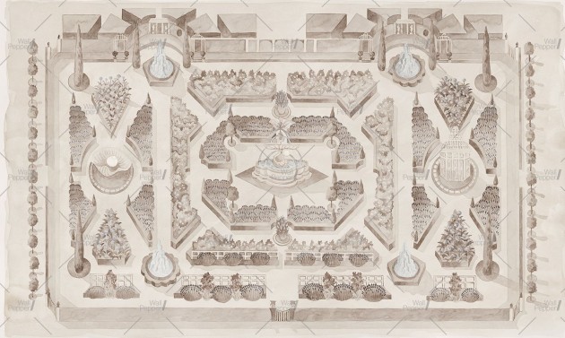 Wallpepper FD-01 B 2025 L´Orangerie - mural w ogród