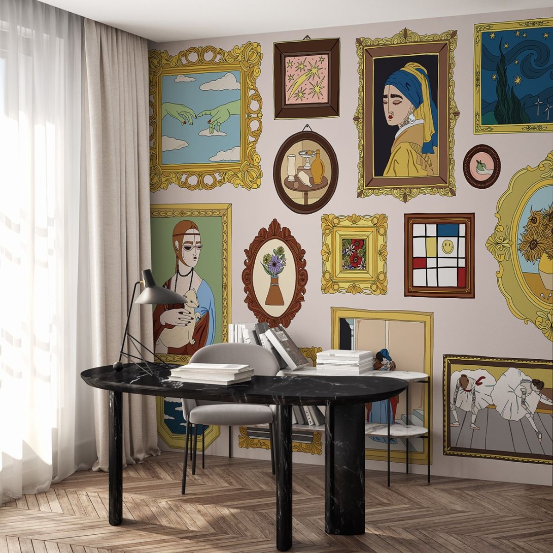Wallpepper IG-01 A 2025 Al Museo - mural w motyw muzeum sztuki