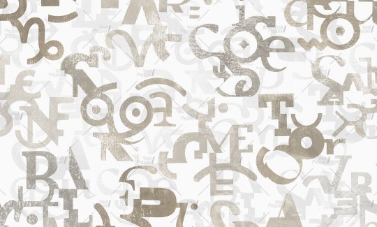 Wallpepper ES-01 A 2025 Zodiac - mural w literki