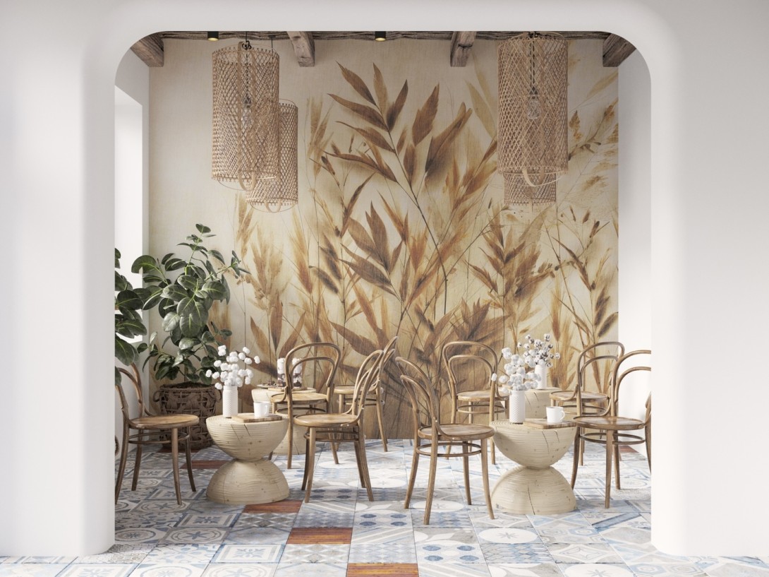 Dekorami Agosto 1 - mural w polne trawy