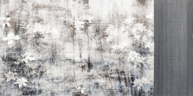 Dekorami Emozioni 4 - mural w egzotyczne liście z efektem patyny