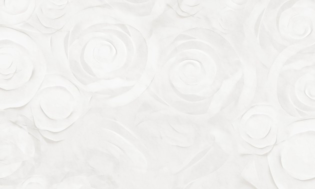 Dekorami Gesso 1 - mural w kwiaty z gruntu malarskiego