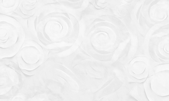 Dekorami Gesso 3 - mural w kwiaty z gruntu malarskiego