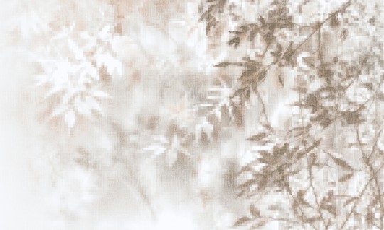 Dekorami Oslo 2 - mural w liście z efektem pikseli