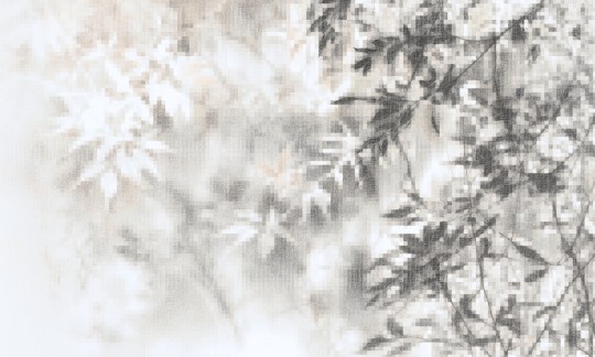 Dekorami Oslo 3 - mural w liście z efektem pikseli