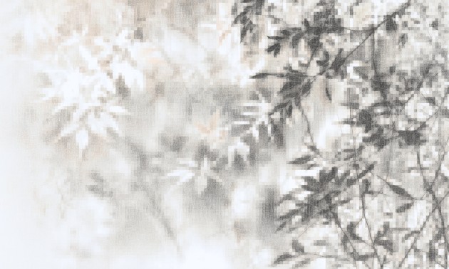 Dekorami Oslo 3 - mural w liście z efektem pikseli