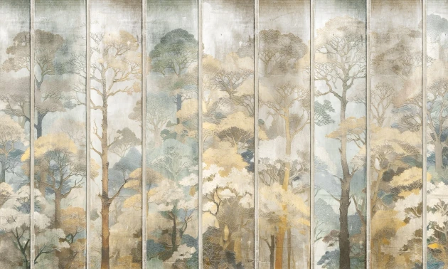 Dekorami Pinar 1 - mural w drzewa z podziałem na panele
