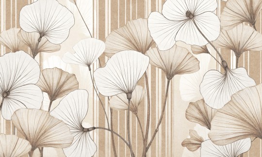 Dekorami Remember 1 - mural w liście miłorzębu