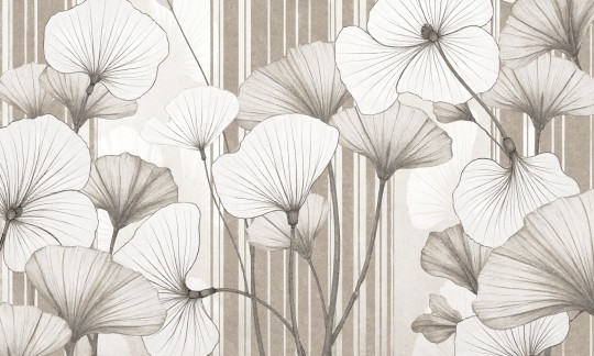 Dekorami Remember 2 - mural w liście miłorzębu