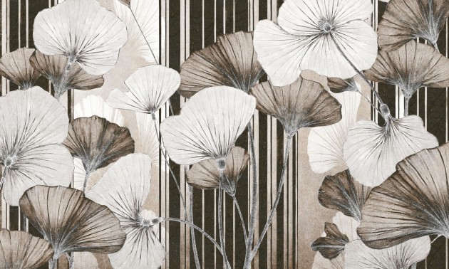 Dekorami Remember 3 - mural w liście miłorzębu