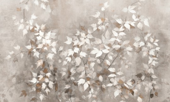 Dekorami Secret 3 - mural w liście na betonowym tle