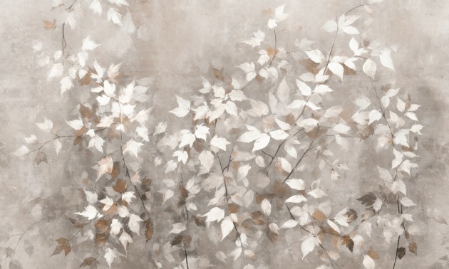 Dekorami Secret 3 - mural w liście na betonowym tle