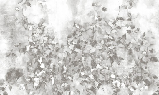 Dekorami Secret 4 - mural w liście na betonowym tle