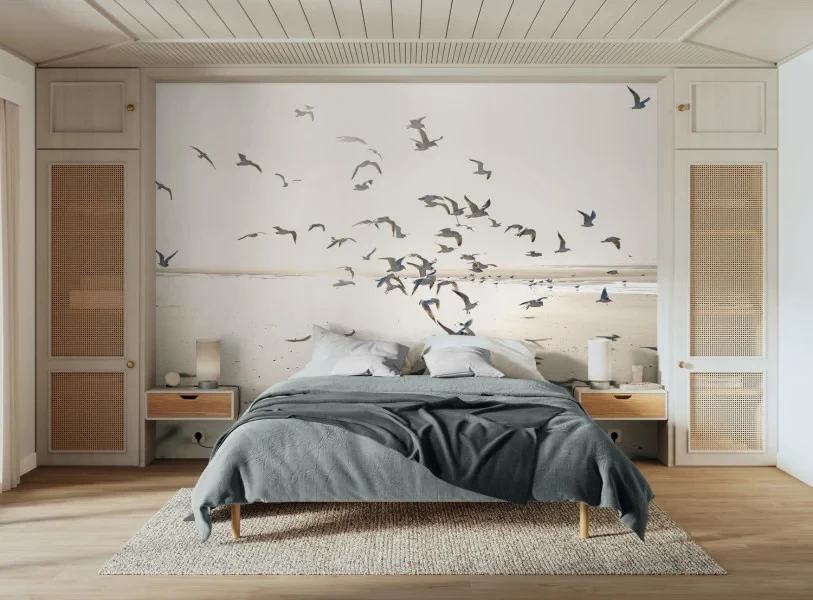 Casadeco 201531010 Seaside Houlgate S Beige Sable – mural morski krajobraz