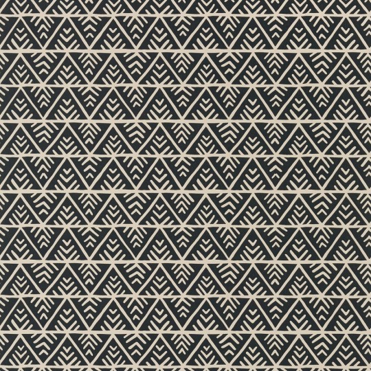 Anna French AT78707 Palampore Jules Black on Flax - tapeta w geometryczny motyw plemienny