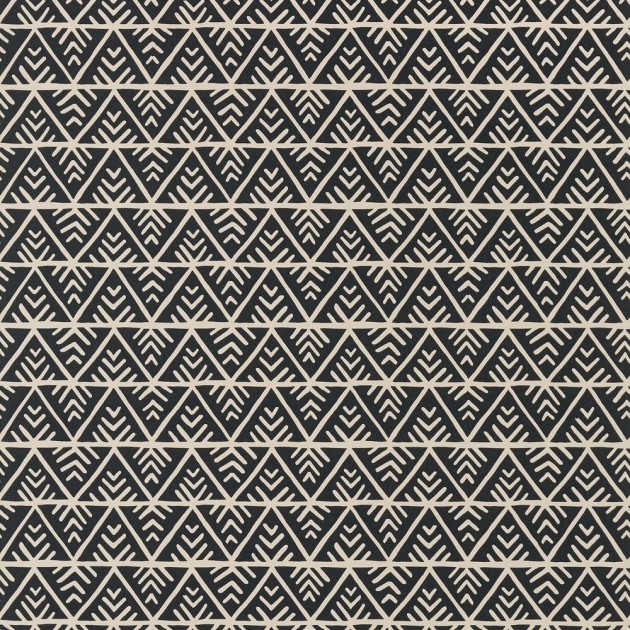 Anna French AT78707 Palampore Jules Black on Flax - tapeta w geometryczny motyw plemienny