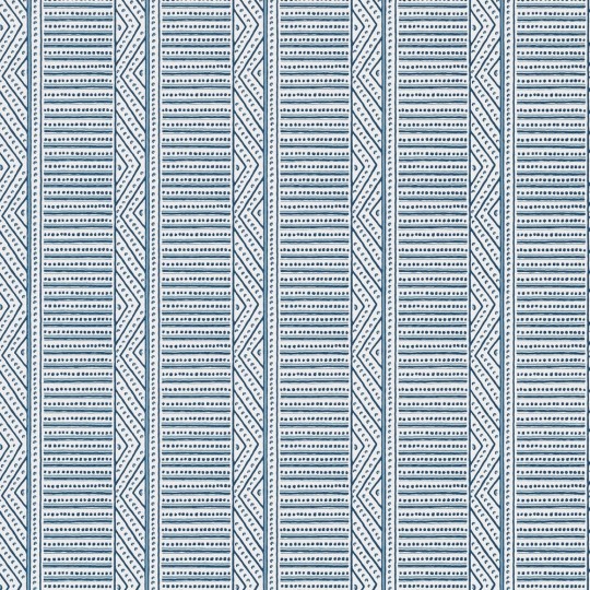 Anna French AT78721 Palampore Montecito Stripe Navy - tapeta w ozdobne pasy