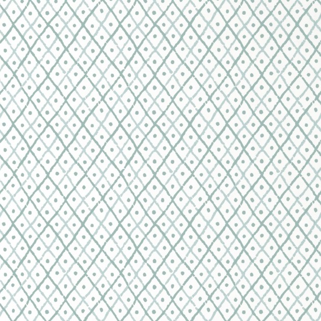 Anna French AT78754 Palampore Mini Trellis Robin's Egg - tapeta geometryczna we wzór kratownicy