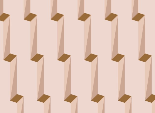 Hovia GE5081PI04R Escher Pink - tapeta w trójwymiarowy motyw architektoniczny