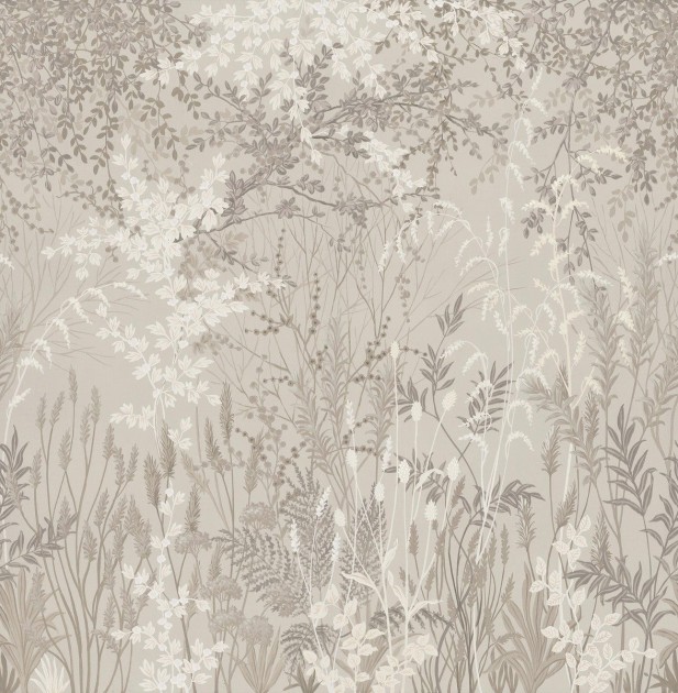 Boras Tapeter 9674W Studio Hawthorn Gray - mural łąka