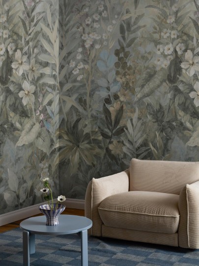 Boras Tapeter 9675W Studio Floret Green - mural roślinny
