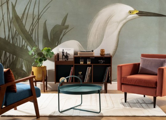 Hovia BI0002BI30W Egret - mural w czaple śnieżną