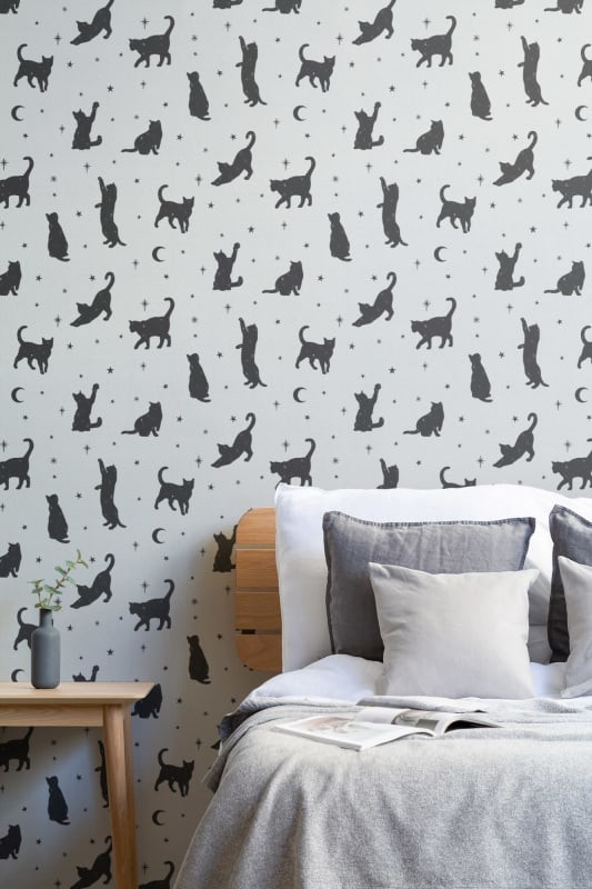 Hovia AN5028WH03W Salem - mural w koty i gwiazdy