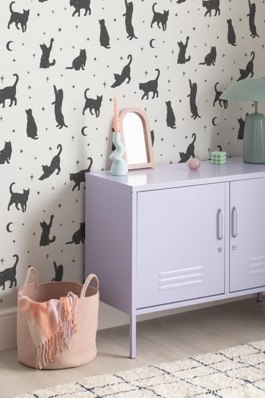 Hovia AN5028WH03W Salem - mural w koty i gwiazdy