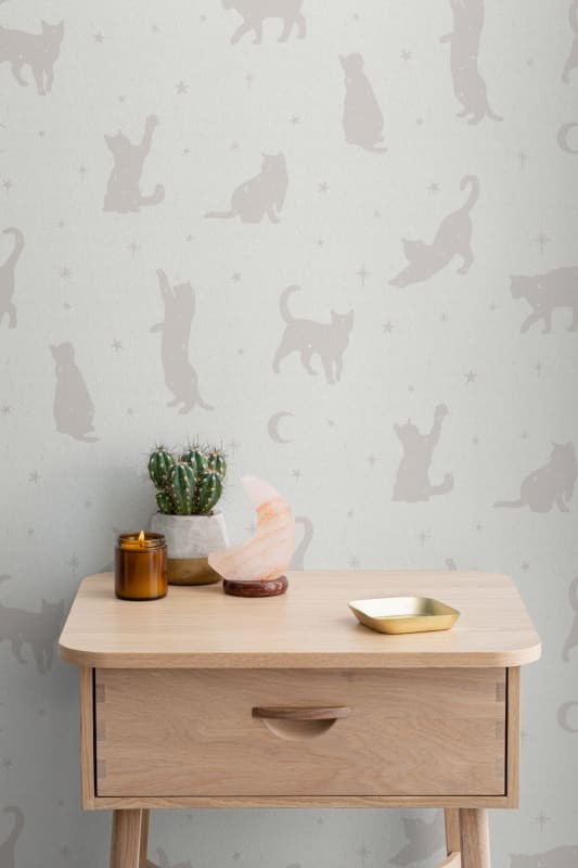 Hovia AN5520NE03W Salem Neutral - mural w koty i gwiazdy