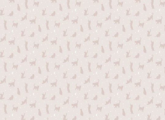 Hovia AN5521PI03W Salem Pink - mural w koty i gwiazdy