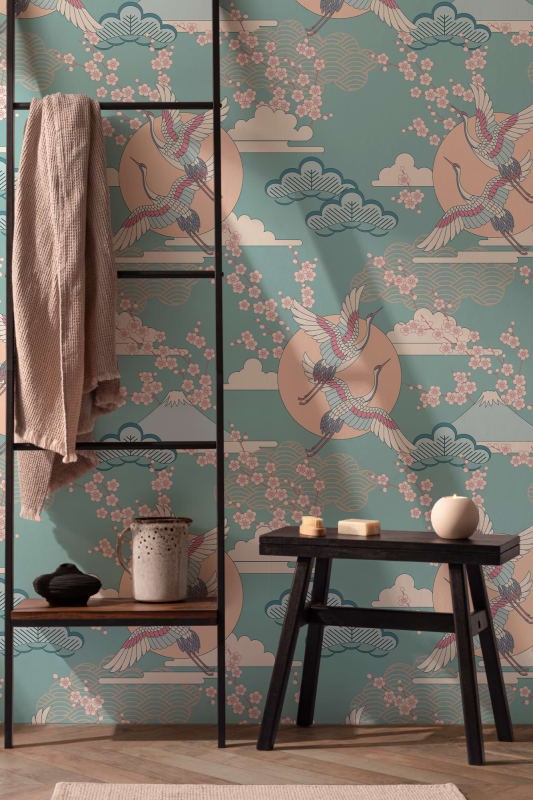 Hovia BI0010PI01W Poise - mural w orientalny wzór